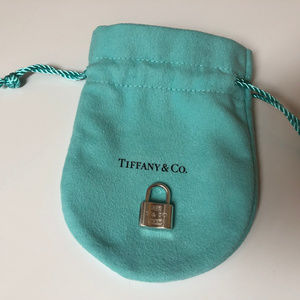 Tiffany & Co Silver 1837 Lock Pendant and Pouch